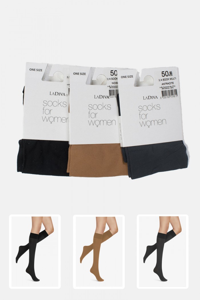 Wasserdichte Socken LA DIVA 50 DEN 3er Pack