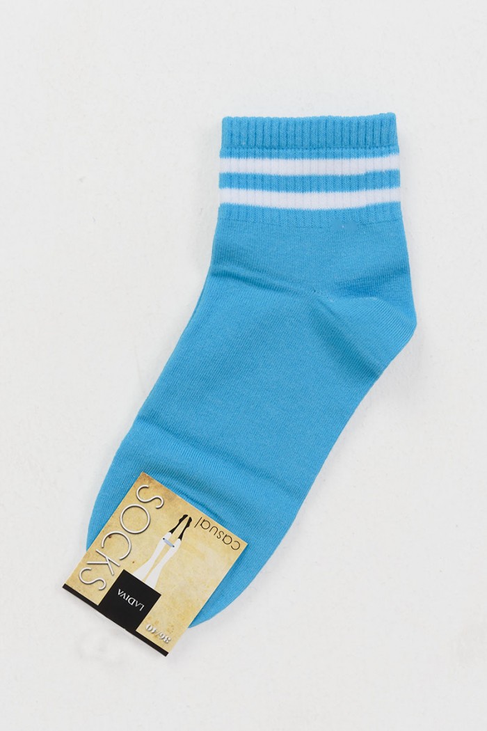 Half length socks LA DIVA with stripes