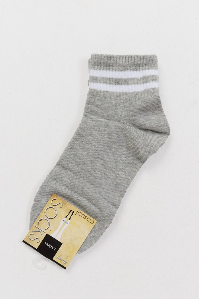 Half length socks LA DIVA with stripes