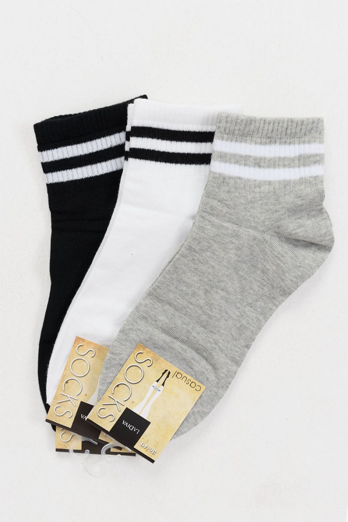 Half length socks LA DIVA with stripes