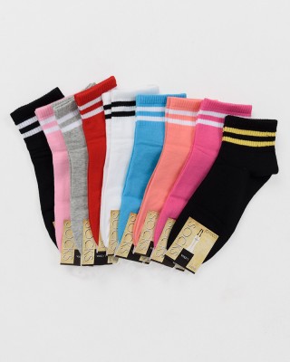 Half length socks LA DIVA with stripes