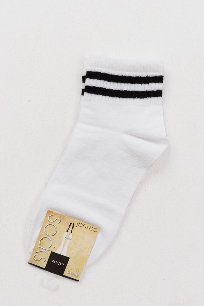 Half length socks LA DIVA with stripes