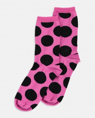LA DIVA Damen Socken Polka Dots Fuchs und Gelb