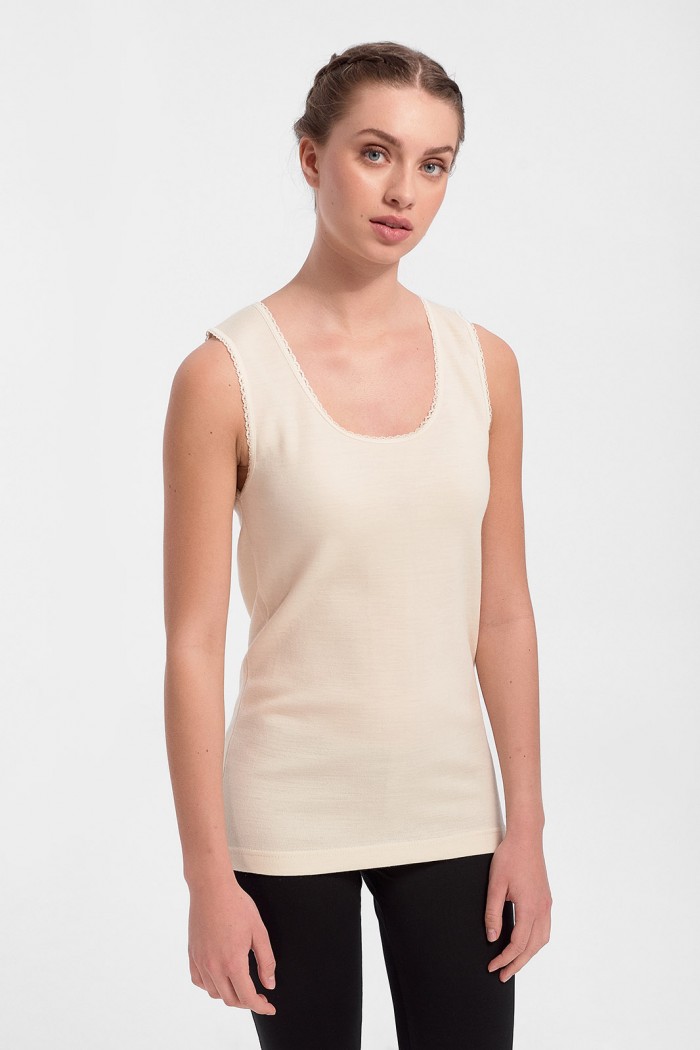 Womens wool jersey LILIS without sleeve