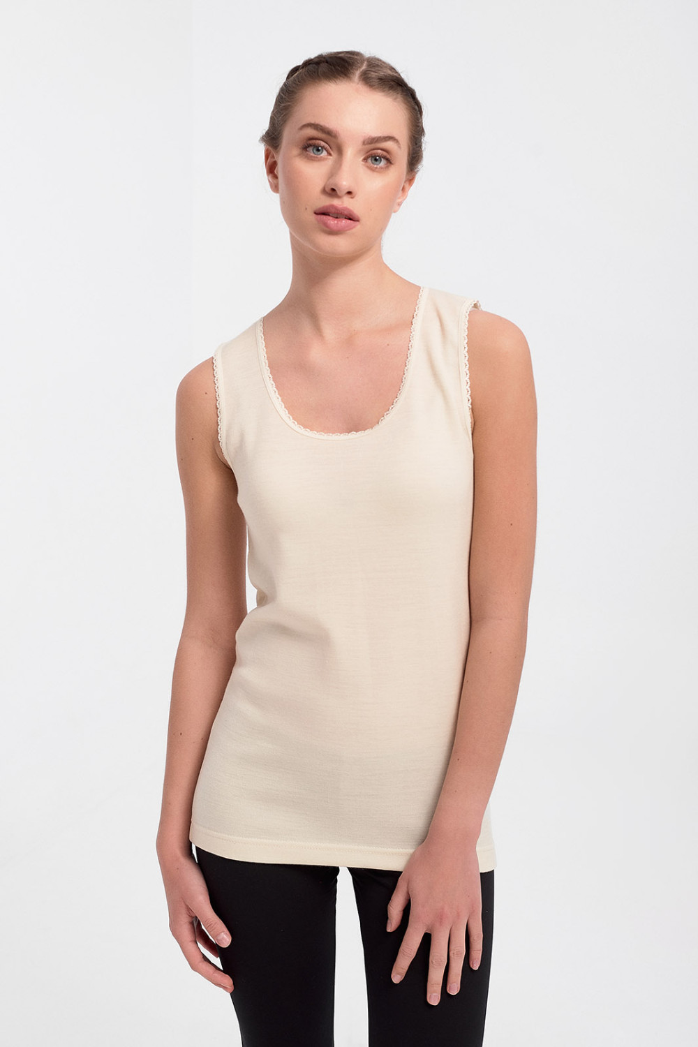 Damen Wolljersey LILIS ohne Ärmel
