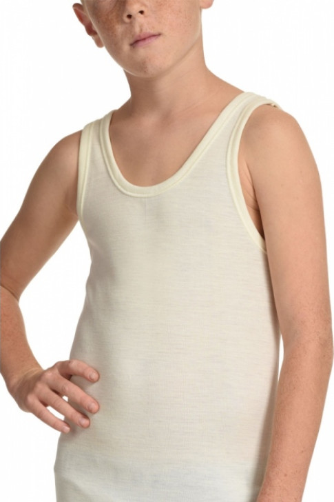 Kindertrikot Wolle LILIS ohne Ärmel