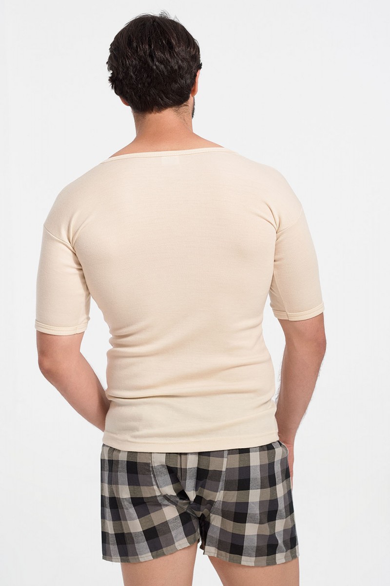 Woolen Lilis short sleeve scarf - Beige
