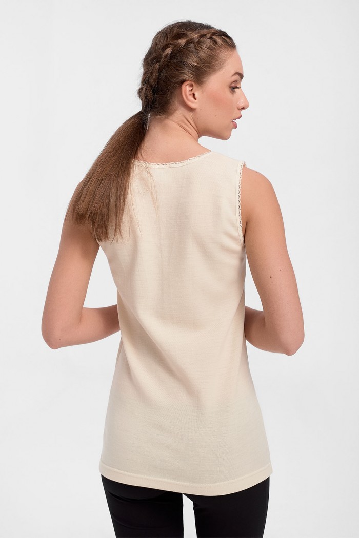 Womens wool jersey LILIS without sleeve