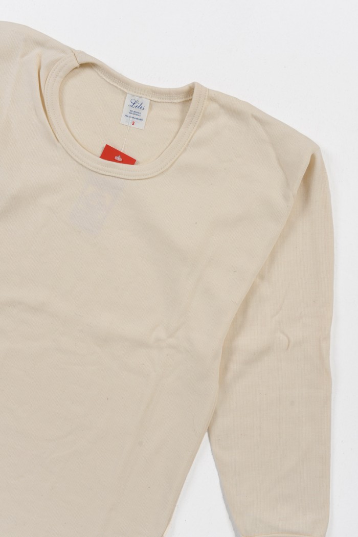 Woolen Baumwolle Ärmel LILIS Ärmel 3/4 Beige