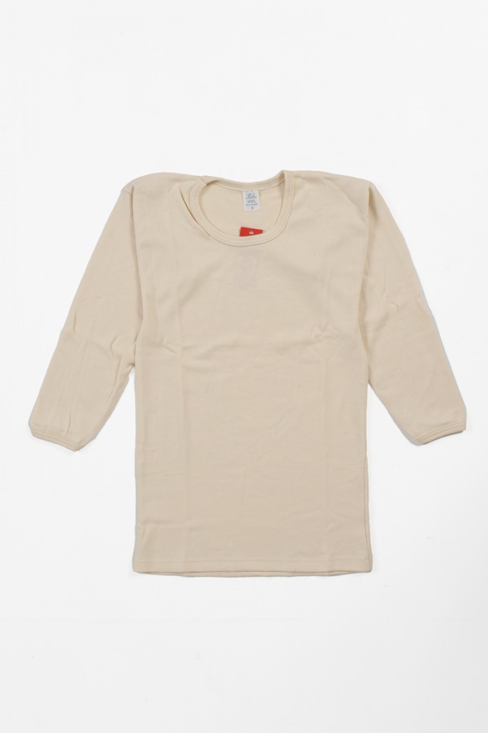 Woolen Baumwolle Ärmel LILIS Ärmel 3/4 Beige