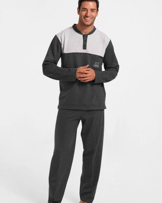 Winter Pajamas LION with buttons MINT