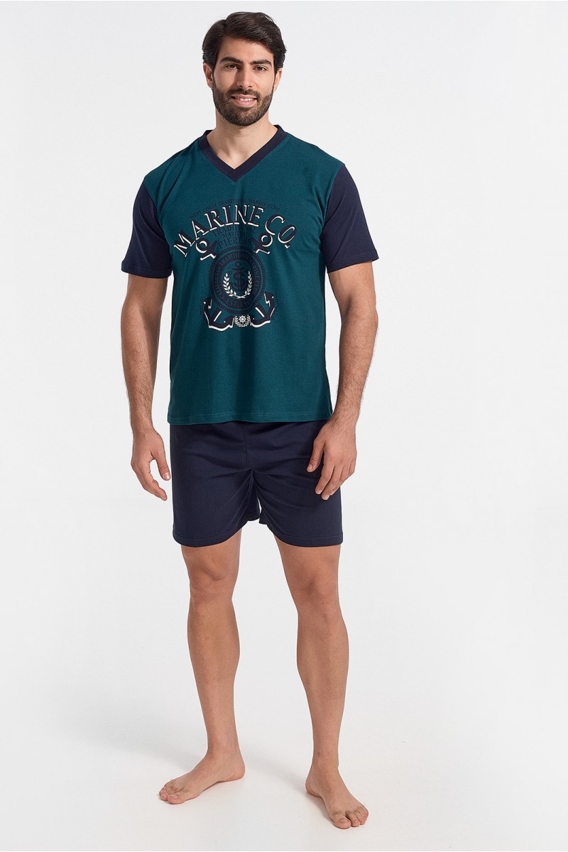 Herren Schlafanzug LION MARINE Petrol Herren Schlafanzug LION MARINE Petrol