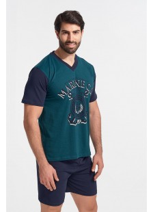 Herren Schlafanzug LION MARINE Petrol Herren Schlafanzug LION MARINE Petrol