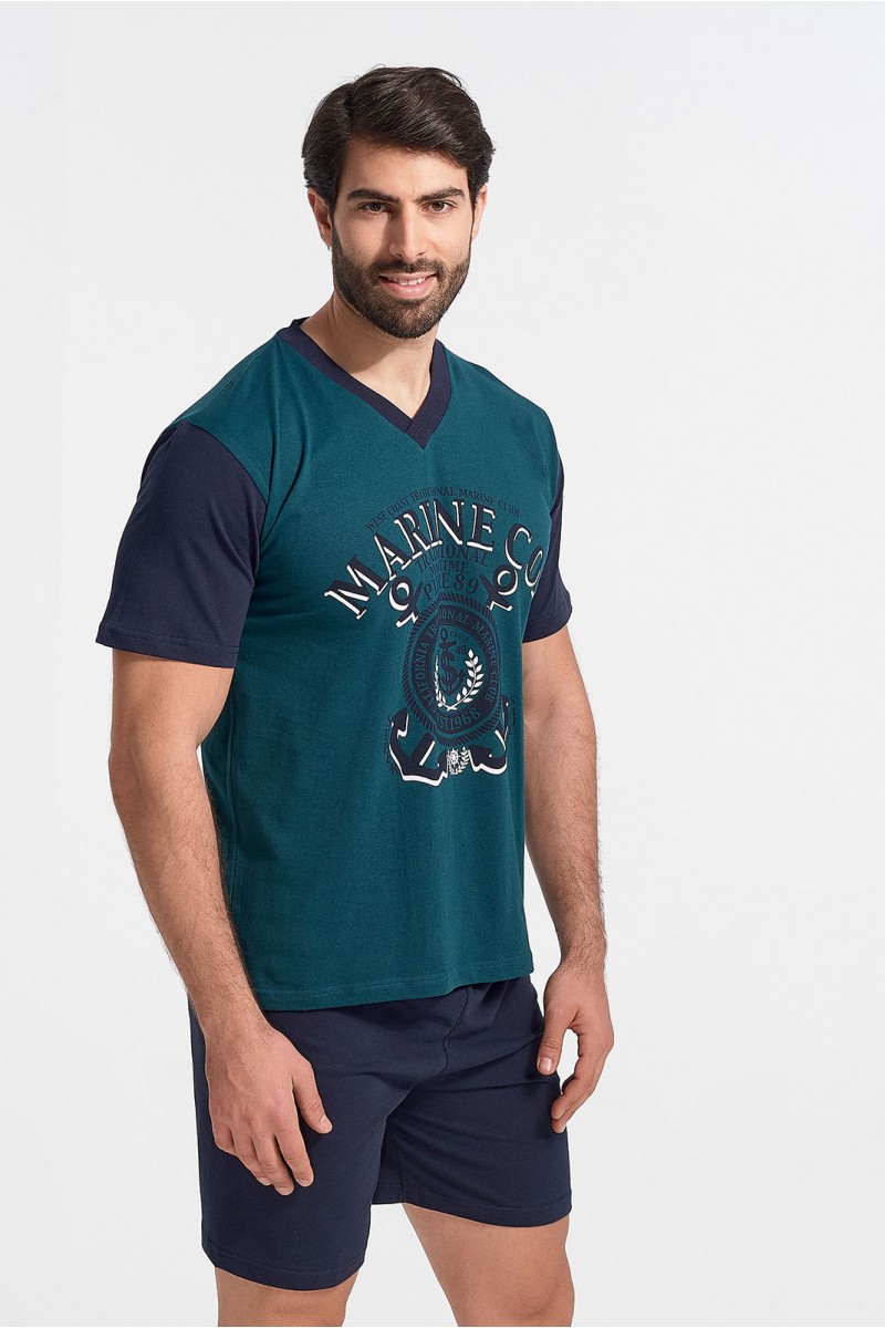Herren Schlafanzug LION MARINE Petrol Herren Schlafanzug LION MARINE Petrol