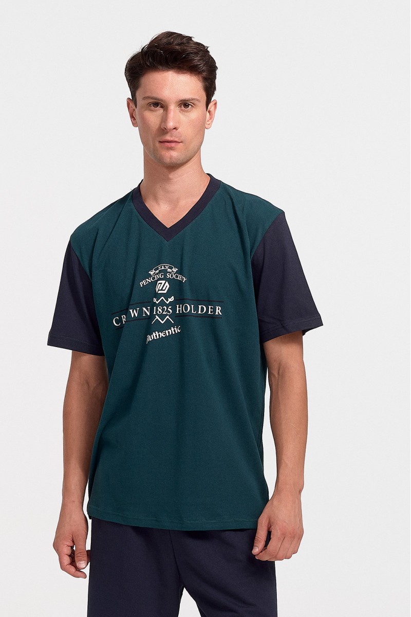 Herren Schlafanzug LION MARINE Petrol Herren Schlafanzug LION MARINE Petrol