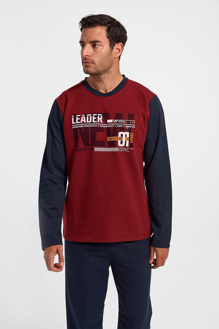 Men's pajamas LION LEADER Bordeaux 1700