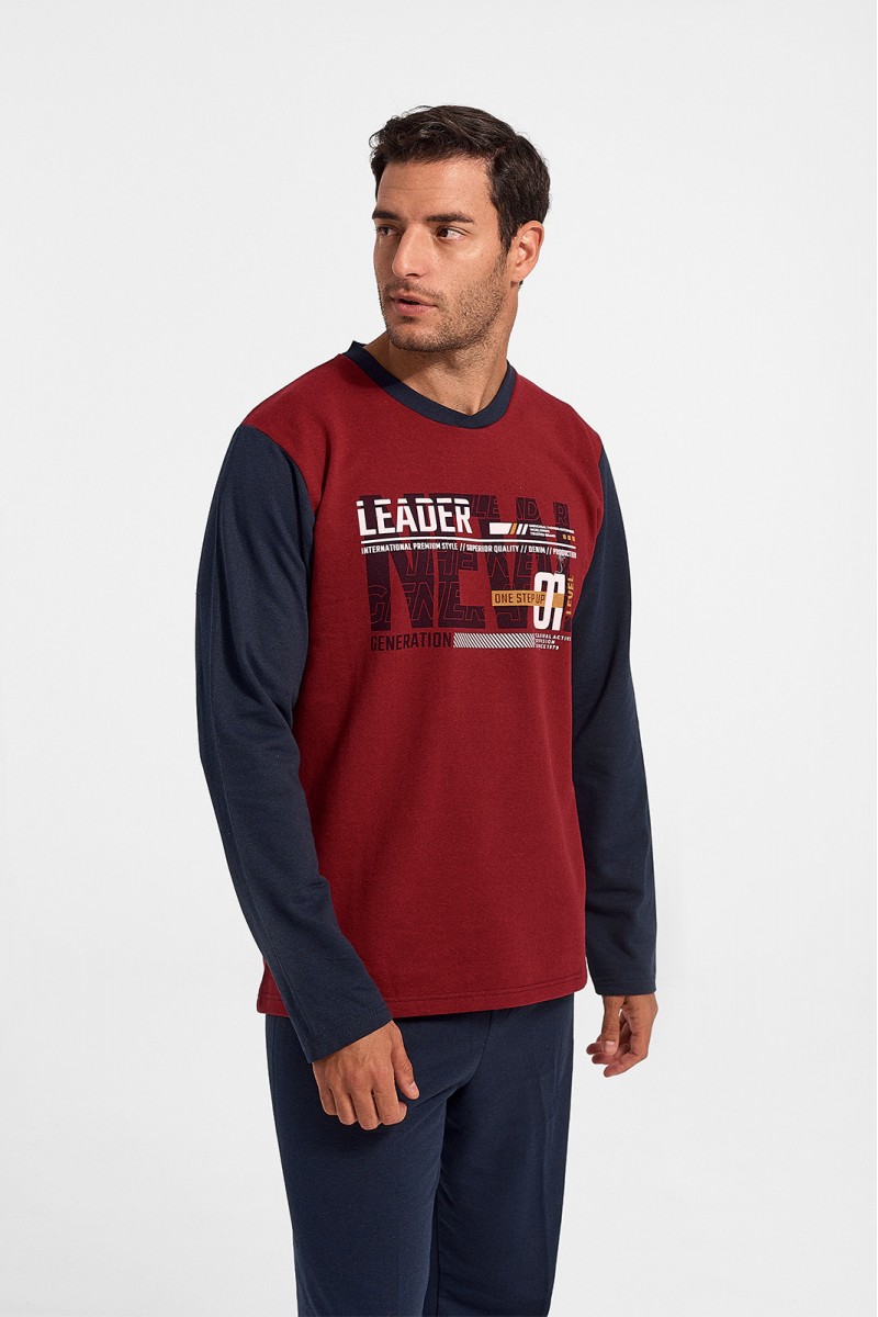 Men's pajamas LION LEADER Bordeaux 1700 Men's pajamas LION LEADER Bordeaux 1700