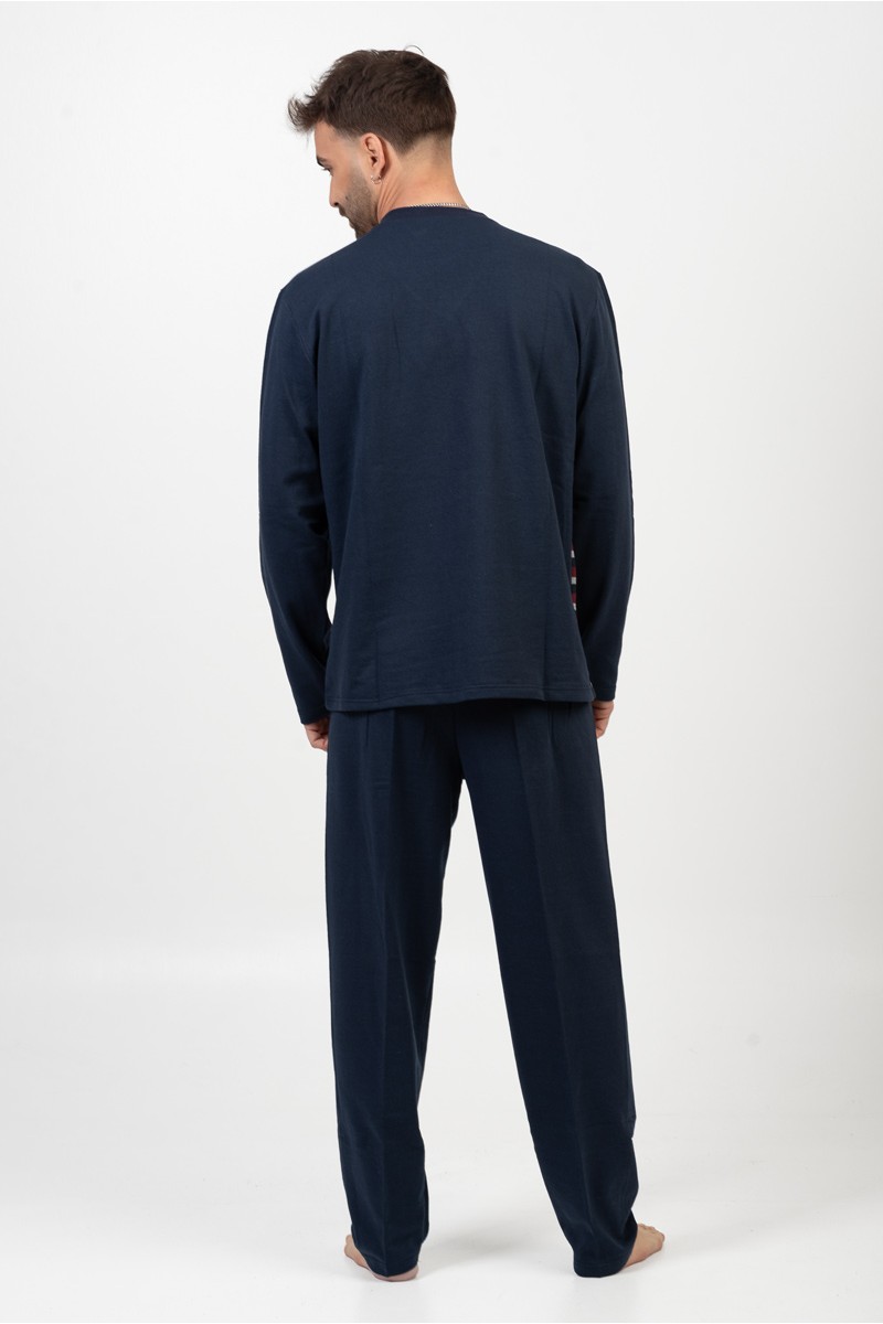 Herren-Herbstpyjama LION STRIPES Bordeaux