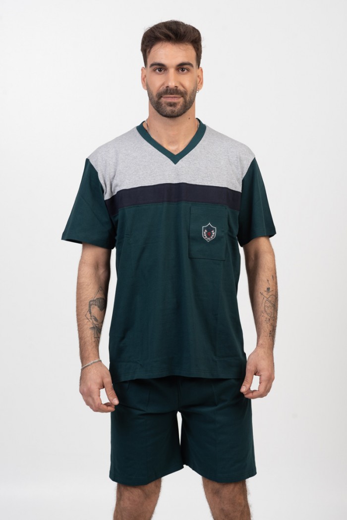 Men's pajamas LION with 2 Pants Cypress green 02