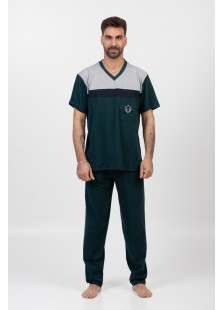 Herren Schlafanzug LION mit 2 Hosen Zypressengrün 02 Herren Schlafanzug LION mit 2 Hosen Zypressengrün 02