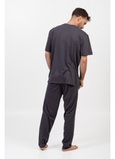 Men's pajamas LION with 2 Trousers Anthracite 04 Men's pajamas LION with 2 Trousers Anthracite 04