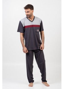 Men's pajamas LION with 2 Trousers Anthracite 04 Men's pajamas LION with 2 Trousers Anthracite 04