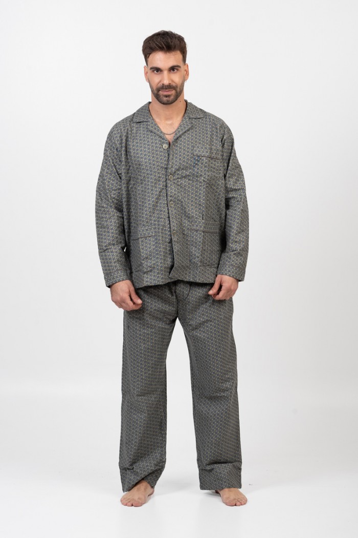 Men's Pajamas with Buttons - Winter