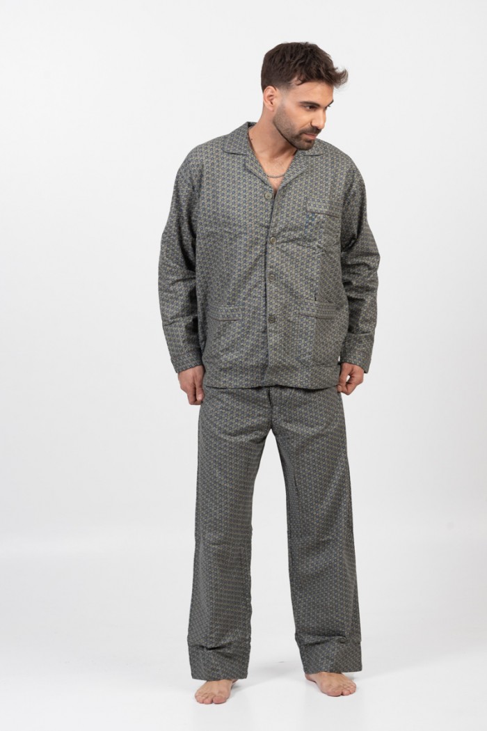 Men's Pajamas with Buttons - Winter
