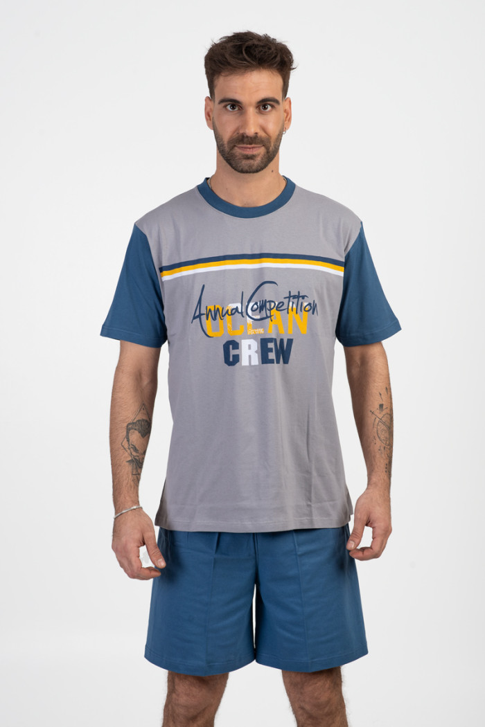 Men's Pajama LION OCEAN CREW Grey