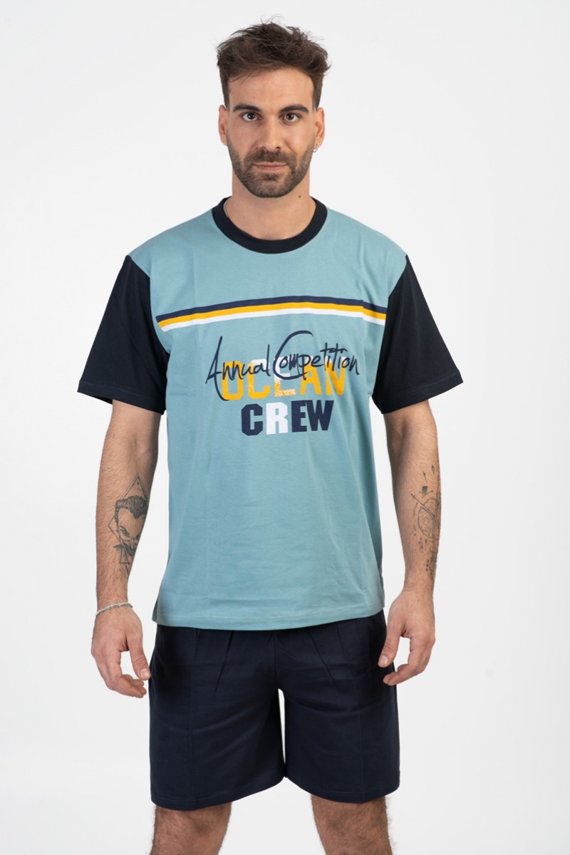 Men's Pajamas LION OCEAN CREW MENTA