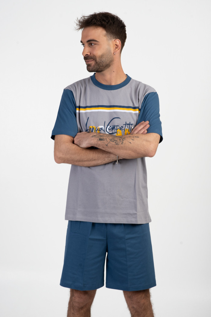 Men's Pajama LION OCEAN CREW Grey