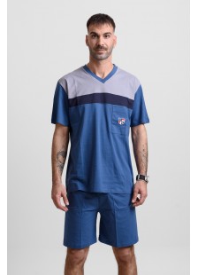 Men's pajamas LION with 2 Trousers 25-101 Blue Raph Men's pajamas LION with 2 Trousers 25-101 Blue Raph