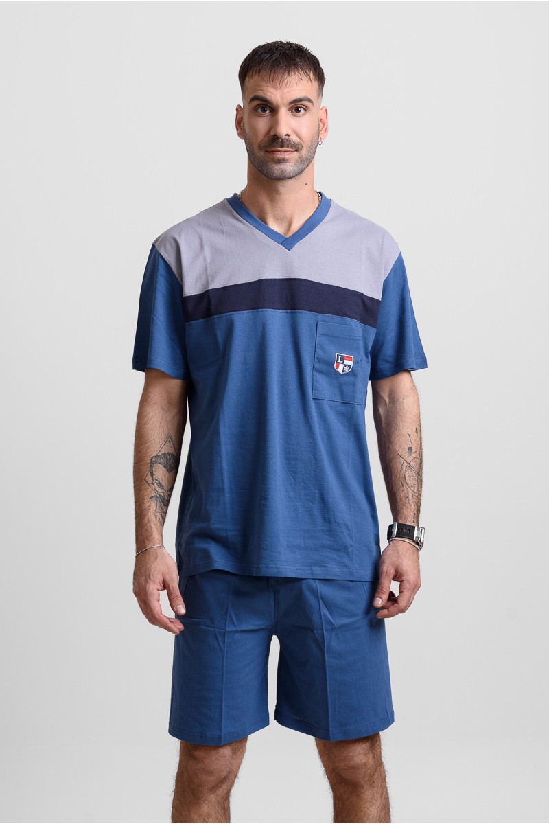 Men's pajamas LION with 2 Trousers 25-101 Blue Raph Men's pajamas LION with 2 Trousers 25-101 Blue Raph