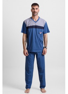 Men's pajamas LION with 2 Trousers 25-101 Blue Raph Men's pajamas LION with 2 Trousers 25-101 Blue Raph