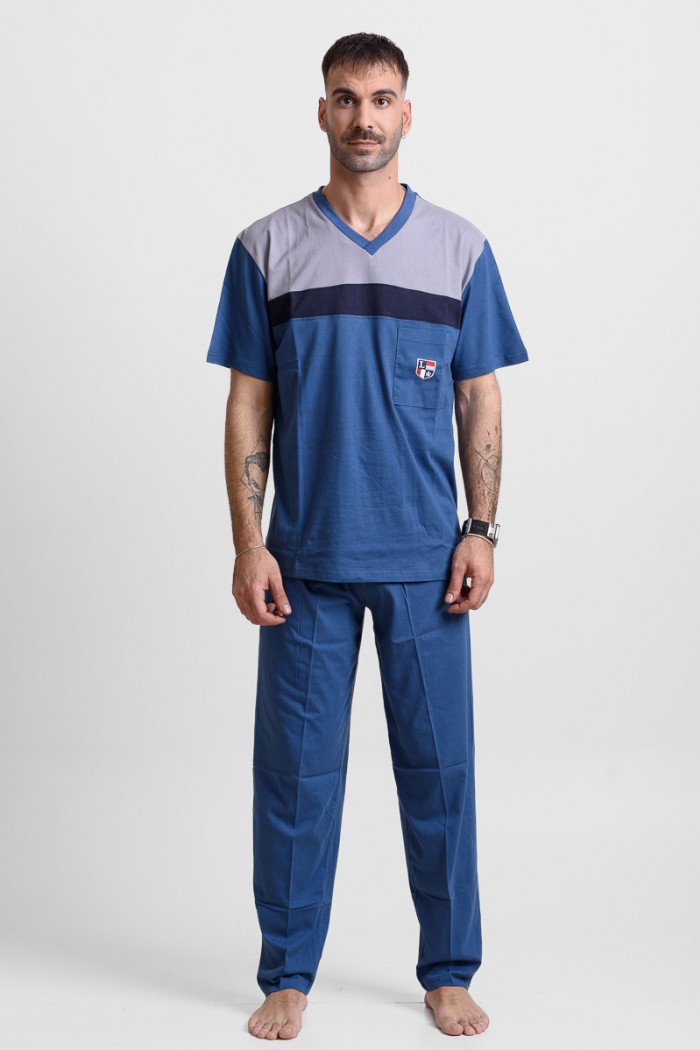 Men's pajamas LION with 2 Trousers 25-101 Blue Raph