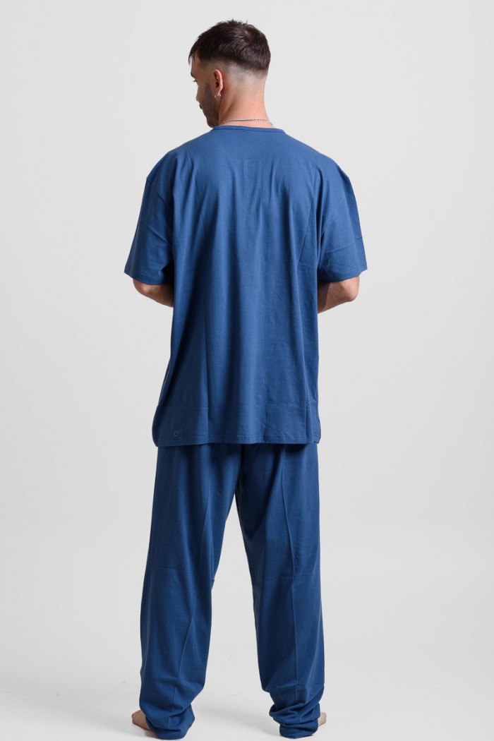 Men's pajamas with 2 pants LION 25-200 PLUS SIZE Blue Raph