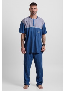 Men's pajamas with 2 pants LION 25-200 PLUS SIZE Blue Raph Men's pajamas with 2 pants LION 25-200 PLUS SIZE Blue Raph