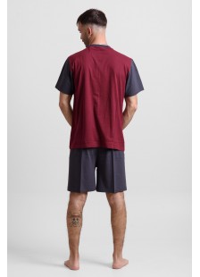 Herren Schlafanzug LION RESPECT Bordeaux