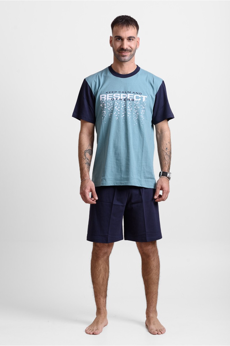 Herren-Pyjama LION RESPECT Mint