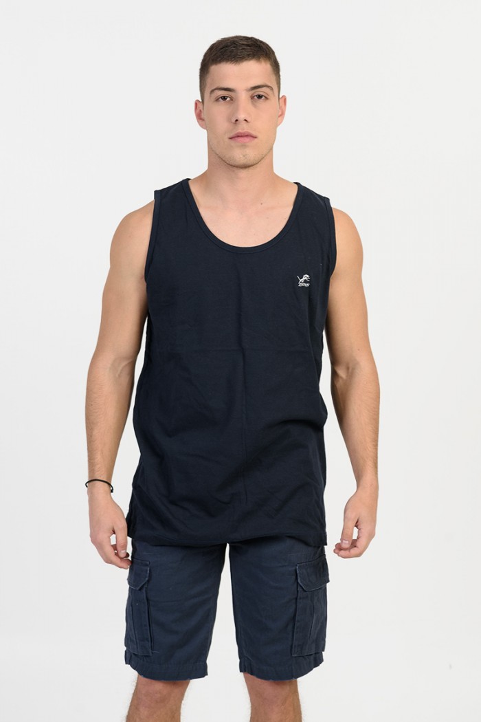 Men's sleeveless blouse LION Black and Red