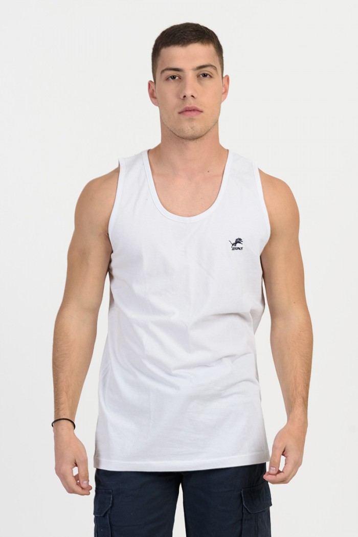 Men's sleeveless blouse LION Black and Red