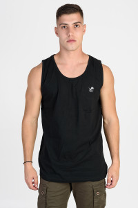 Men's sleeveless blouse LION Black and Red