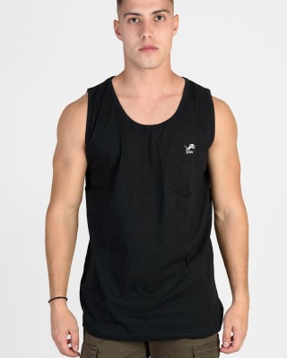 Men's sleeveless blouse LION Black and Red