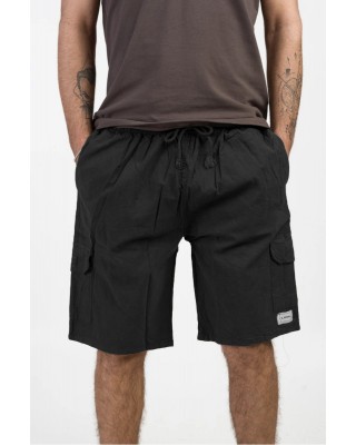 Men's LION Bermuda shorts with pockets BLACK