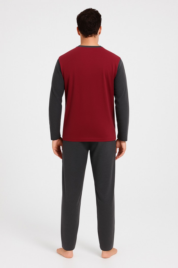 HERBSTPYJAMA LÖWE CHAMPION BURGUNDY