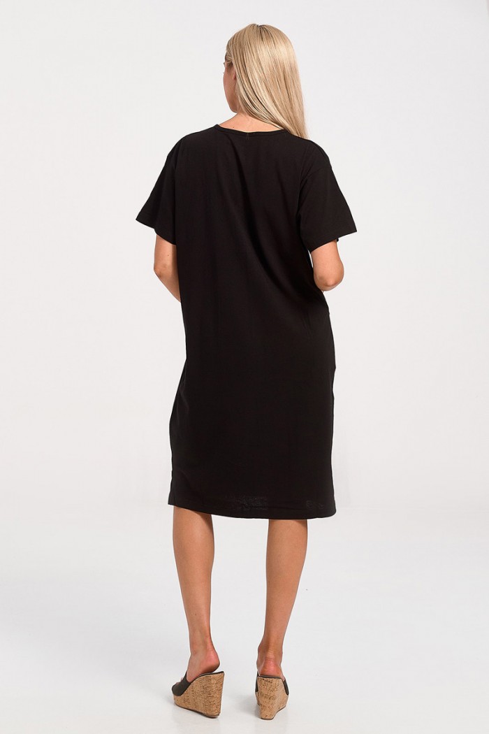 Klassisches LION-Kleid Kurzarm 0026 Schwarz