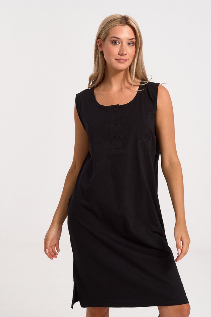 Klassisches LION Kleid ärmellos 0027 BLACK