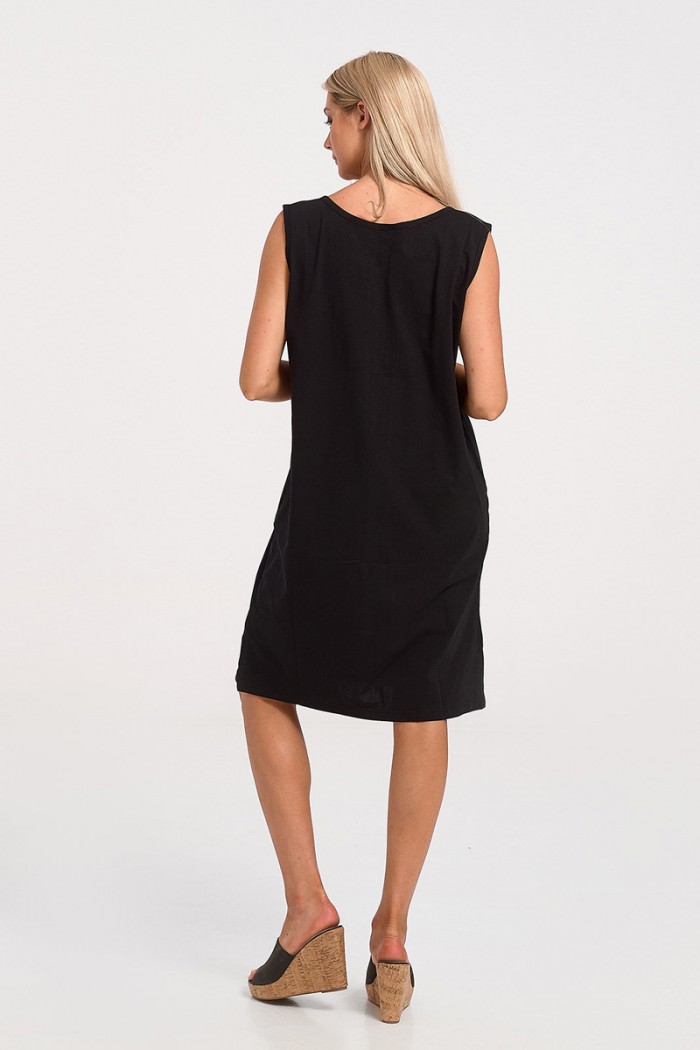 Klassisches LION Kleid ärmellos 0027 BLACK