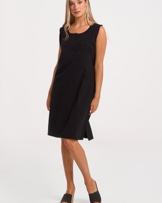 Klassisches LION Kleid ärmellos 0027 BLACK