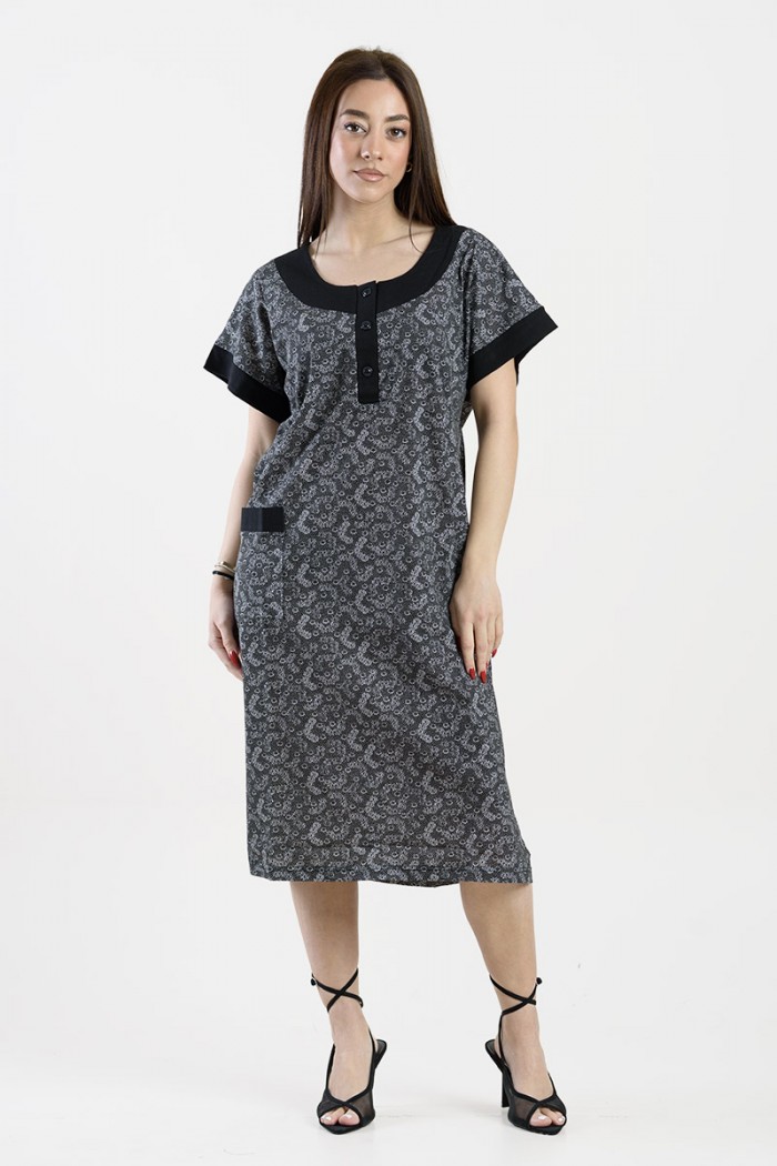 BEDRUCKTES ZAPONENKLEID LION 4102